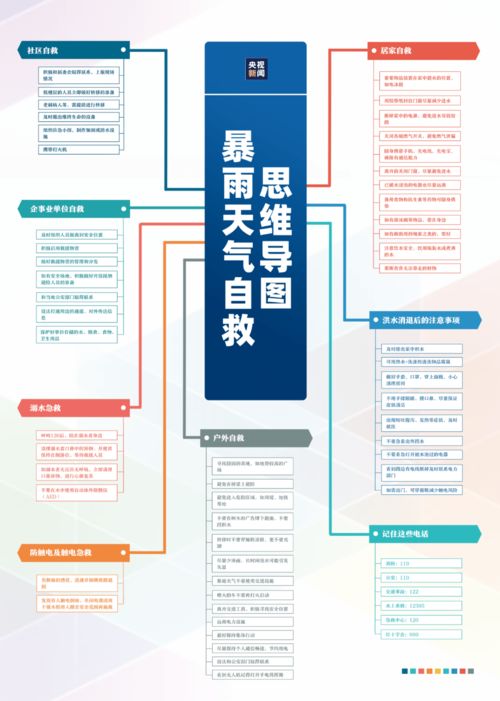 暴雨洪災應對指南與疫情通報 | 思維導圖助您避險